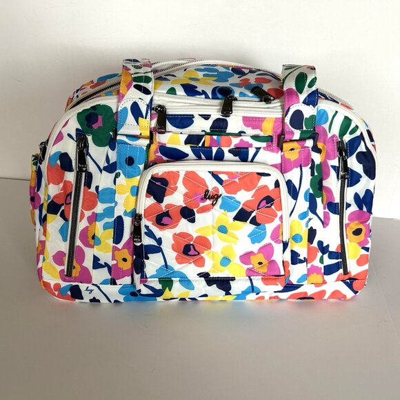 Lug Propeller 2 Overnight Bag Wildflower Brights White with Neon Print - Picture 8 of 16